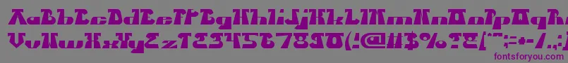 フォントBluesMelody – 紫色のフォント、灰色の背景