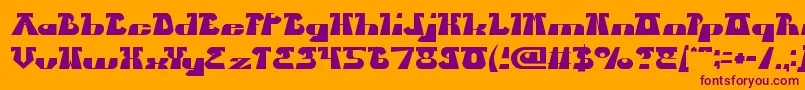 Шрифт BluesMelody – фиолетовые шрифты на оранжевом фоне