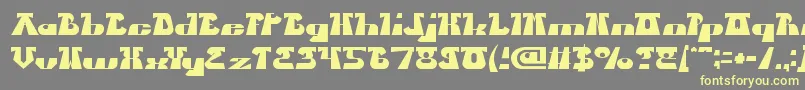 BluesMelody-fontti – keltaiset fontit harmaalla taustalla