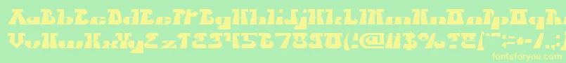 BluesMelody Font – Yellow Fonts on Green Background