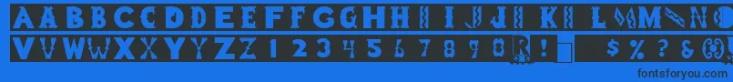 RomneyRegular Font – Black Fonts on Blue Background