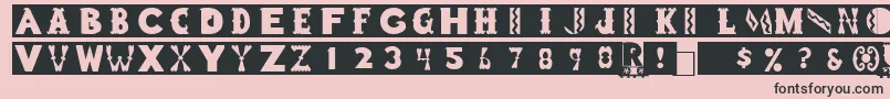 RomneyRegular-Schriftart – Schwarze Schriften auf rosa Hintergrund