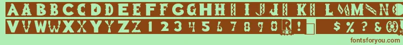RomneyRegular Font – Brown Fonts on Green Background