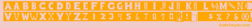 RomneyRegular Font – Orange Fonts on Pink Background
