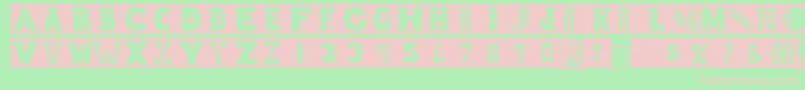 RomneyRegular Font – Pink Fonts on Green Background
