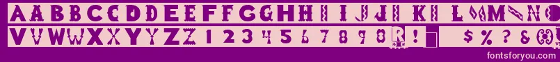 RomneyRegular Font – Pink Fonts on Purple Background