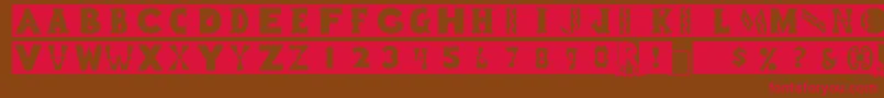 RomneyRegular Font – Red Fonts on Brown Background