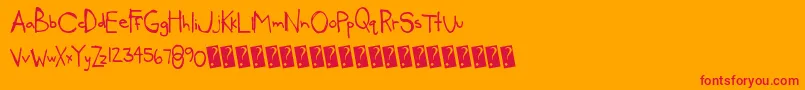 Peacefulviolence Font – Red Fonts on Orange Background