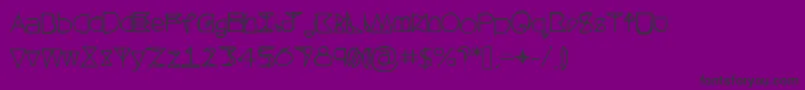 Questrahollow Font – Black Fonts on Purple Background