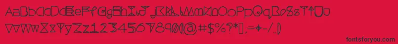 Questrahollow Font – Black Fonts on Red Background