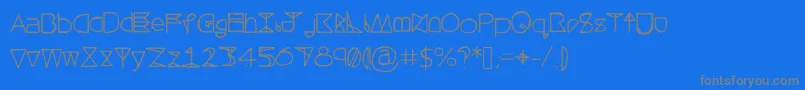 Questrahollow Font – Gray Fonts on Blue Background