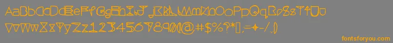 Weitere Informationen zur Questrahollow-Schriftart Questrahollow-Schriftart – Orangefarbene Schriften auf grauem Hintergrund