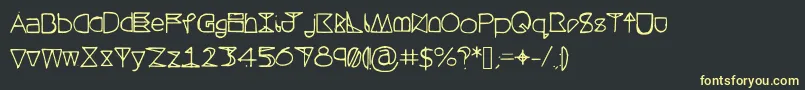 Questrahollow Font – Yellow Fonts on Black Background