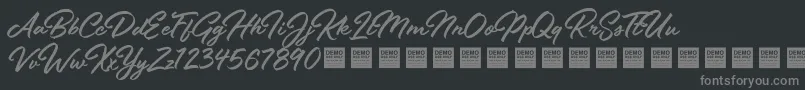 StayFreshDemo Font – Gray Fonts on Black Background