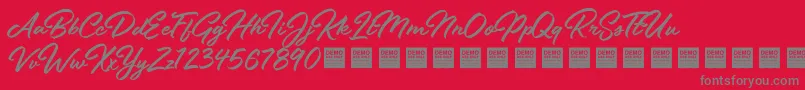 StayFreshDemo Font – Gray Fonts on Red Background