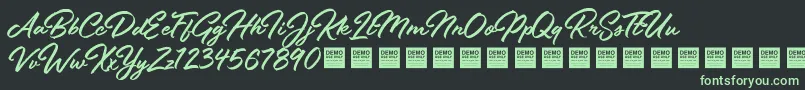 StayFreshDemo Font – Green Fonts on Black Background
