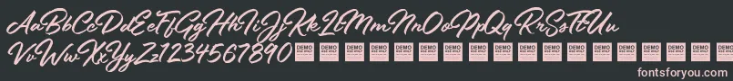 StayFreshDemo-Schriftart – Rosa Schriften auf schwarzem Hintergrund