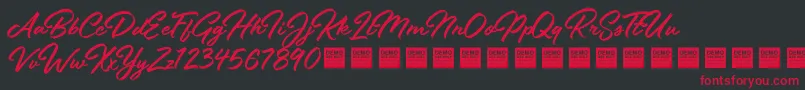 StayFreshDemo Font – Red Fonts on Black Background
