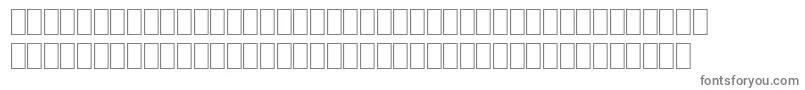 フォントWphv05na – 白い背景に灰色の文字