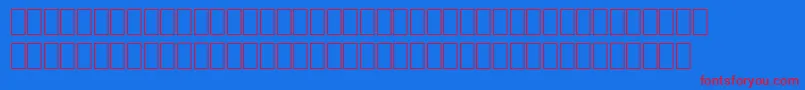 フォントWphv05na – 赤い文字の青い背景