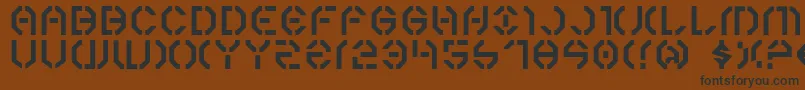 フォントY3k – 黒い文字が茶色の背景にあります