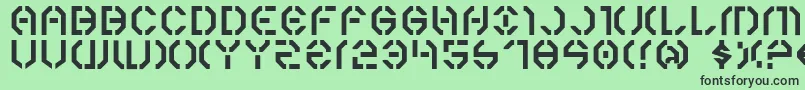 フォントY3k – 緑の背景に黒い文字