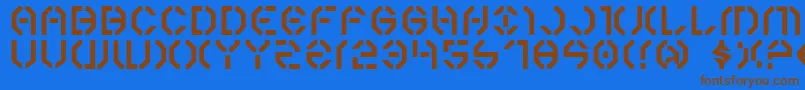 Y3k Font – Brown Fonts on Blue Background