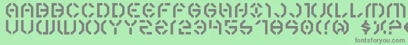 Y3k Font – Gray Fonts on Green Background