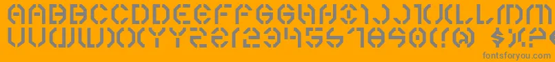 フォントY3k – オレンジの背景に灰色の文字