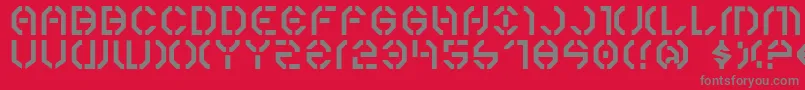 Y3k Font – Gray Fonts on Red Background
