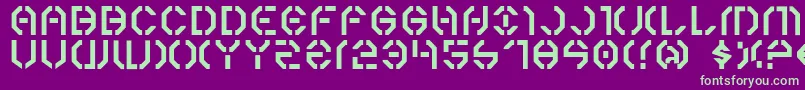 Y3k Font – Green Fonts on Purple Background