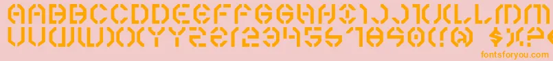 Y3k Font – Orange Fonts on Pink Background