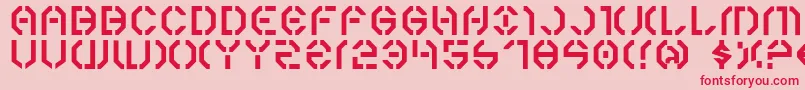 Y3k Font – Red Fonts on Pink Background