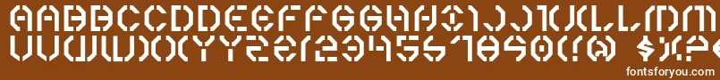 Y3k Font – White Fonts on Brown Background