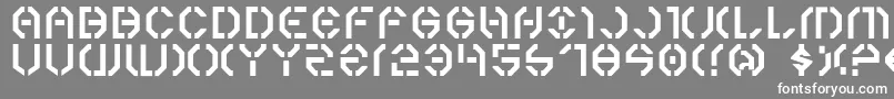 フォントY3k – 灰色の背景に白い文字