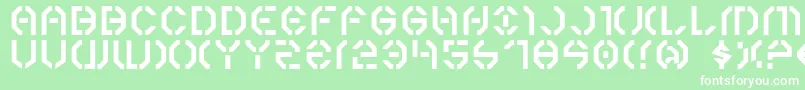 Y3k Font – White Fonts on Green Background