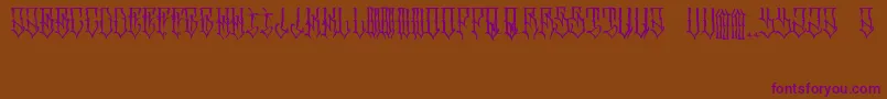 SrcuenFont Font – Purple Fonts on Brown Background