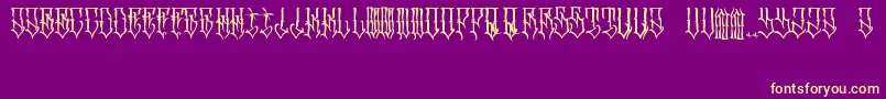 SrcuenFont Font – Yellow Fonts on Purple Background