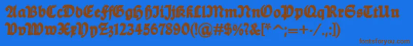 Balladecontour Font – Brown Fonts on Blue Background