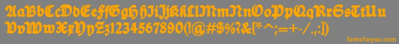 Balladecontour Font – Orange Fonts on Gray Background