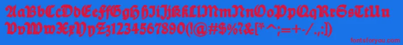 Balladecontour Font – Red Fonts on Blue Background