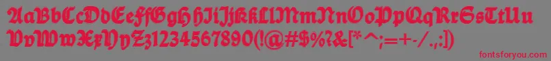 Balladecontour Font – Red Fonts on Gray Background