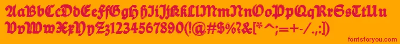 Balladecontour Font – Red Fonts on Orange Background