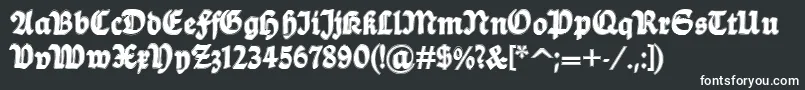Шрифт Balladecontour – белые шрифты на чёрном фоне