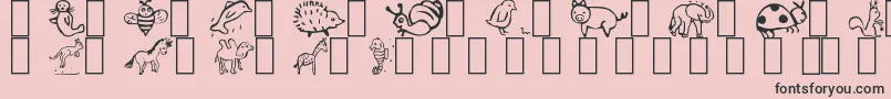 Animal Font – Black Fonts on Pink Background