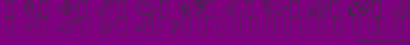 Czcionka Animal – czarne czcionki na fioletowym tle