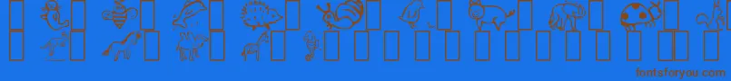 Animal Font – Brown Fonts on Blue Background