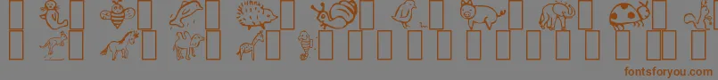 Animal Font – Brown Fonts on Gray Background