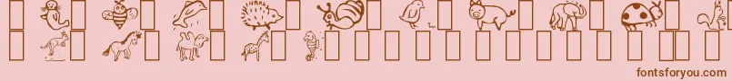 Animal Font – Brown Fonts on Pink Background