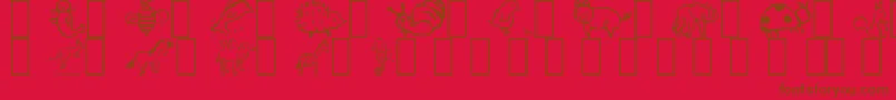 Animal Font – Brown Fonts on Red Background